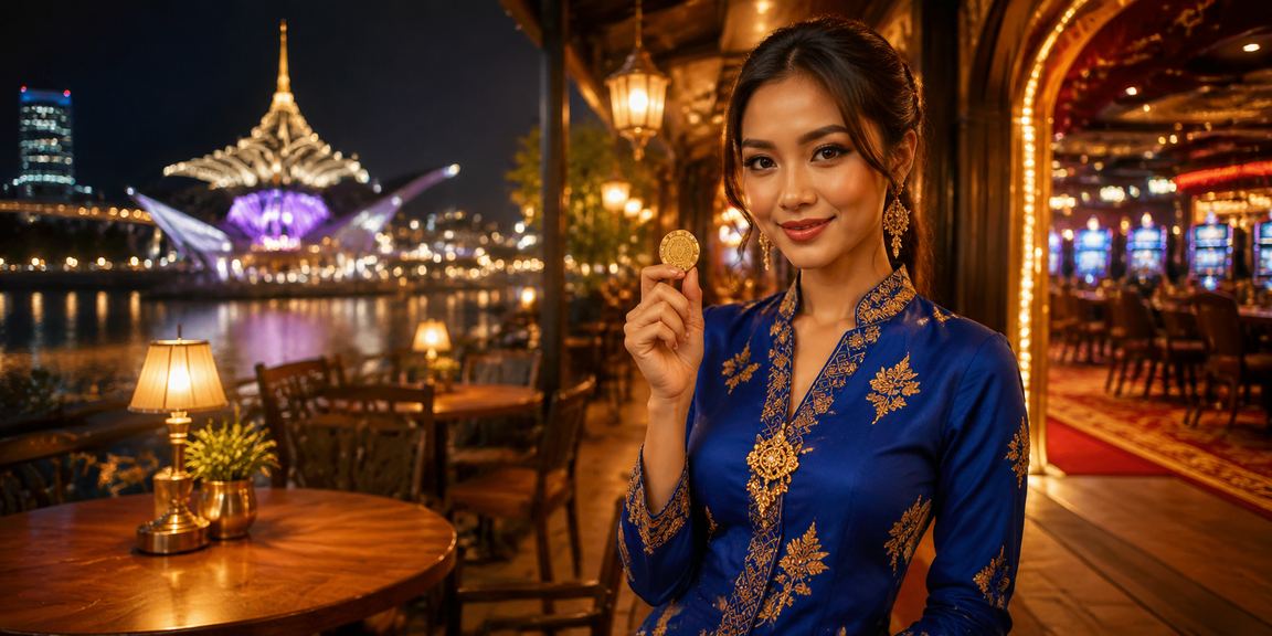Pemain menikmati slot kasino dalam talian bergaya di Kuching Malaysia
